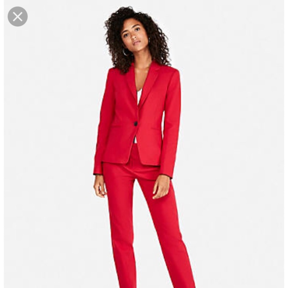 Express red one button blazer